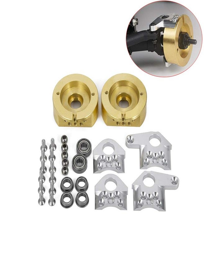 QUE-T 1 Pair Brass Steering Knuckles Weight for 1/10 Scale RC Wraith Axial 90018 Crawler Car - Image 1